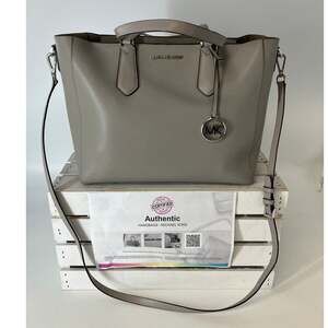 MICHAEL KORS TWO WAY GRAY PEBBLED CROSSBODY TOTE BAG